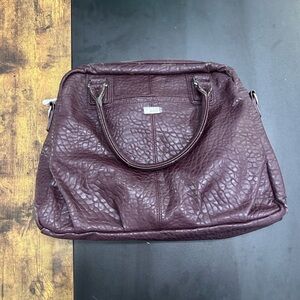 Women’s Burgundy Leather Hobo Bag Slouchy Boho Satchel Shoulder Purse